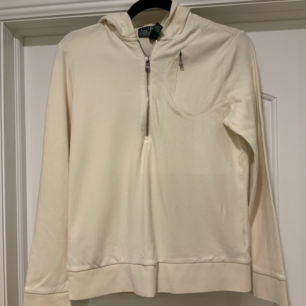 Ralph Lauren Cream Zip-Up Women's Sweater
